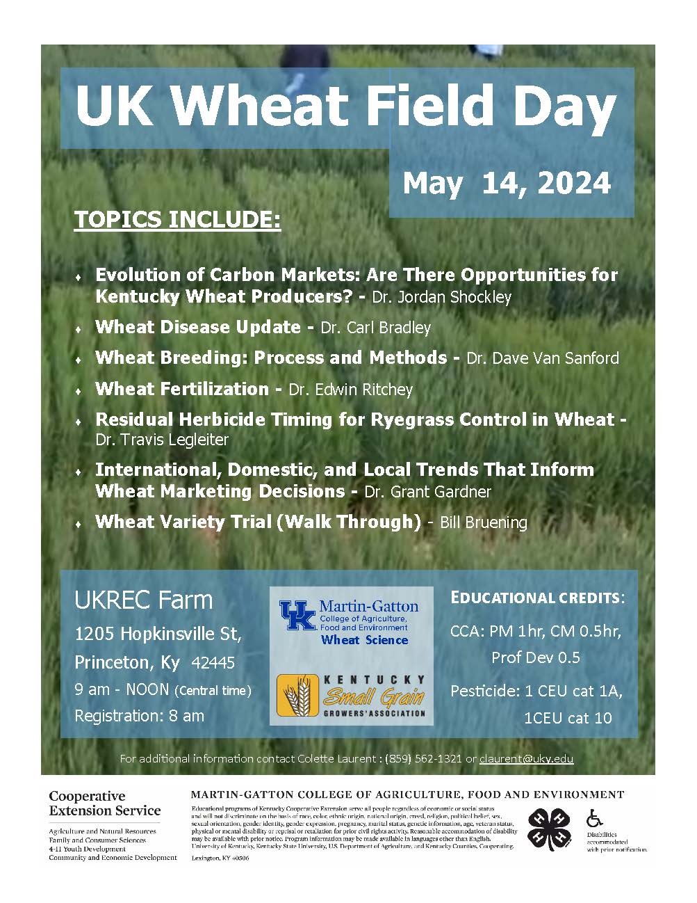 UK Wheat Field Day 2024 Flyer