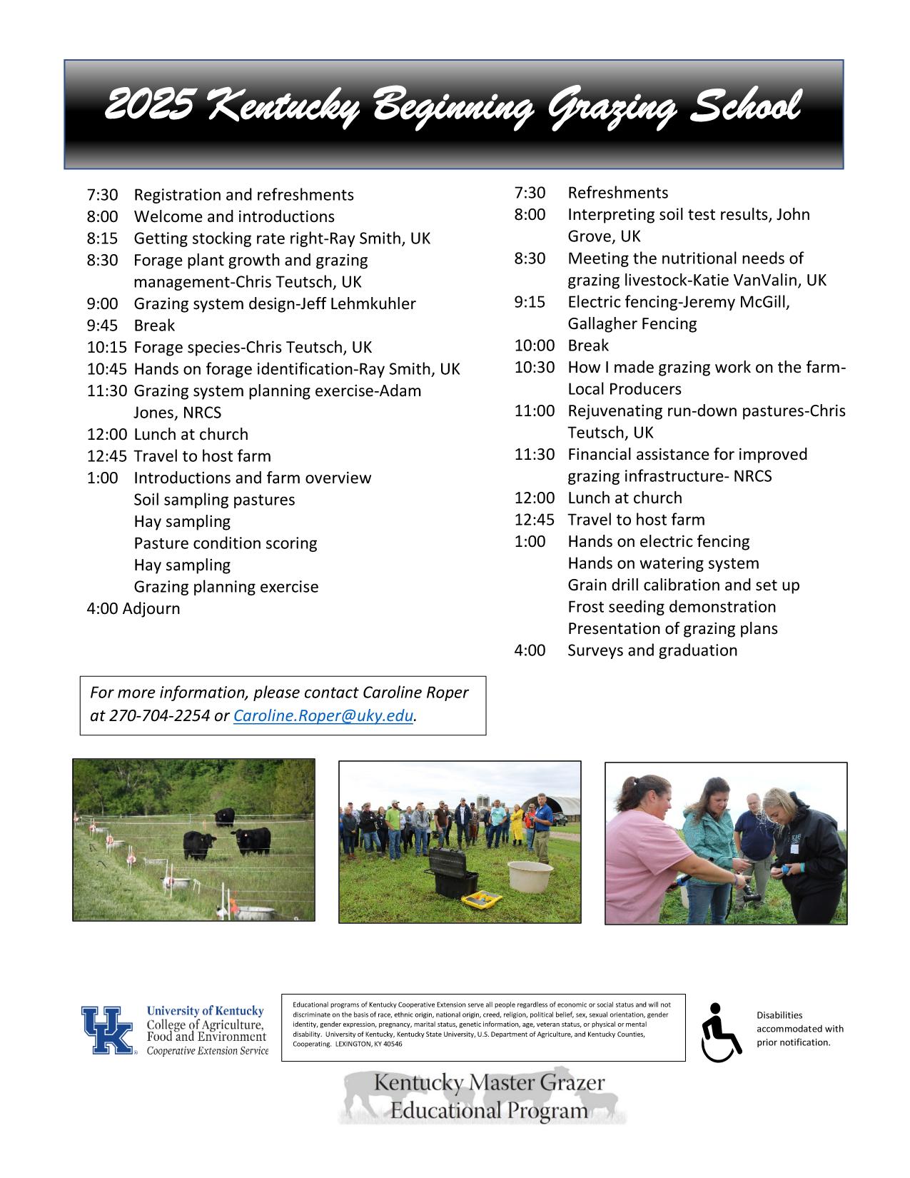 Grazing School Flyer