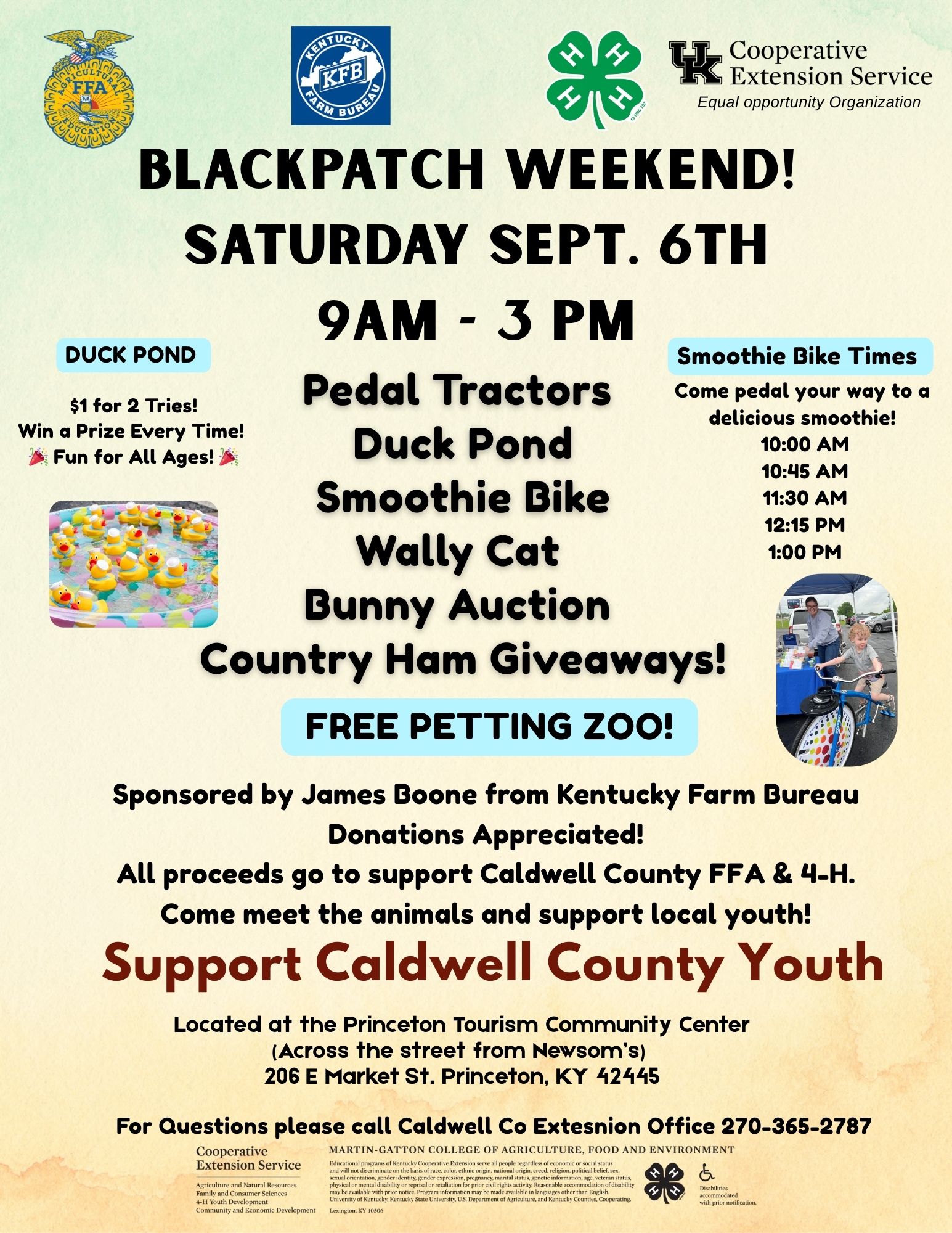 Blackpatch 4-H Booth Flyer