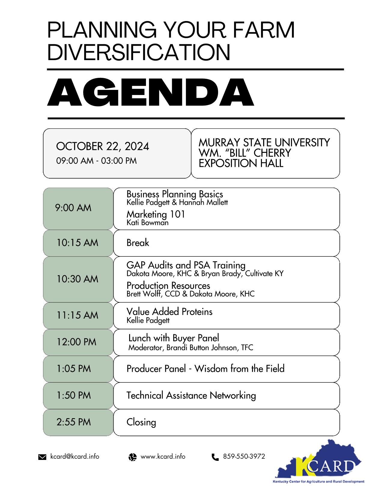 Free Workshop Agenda