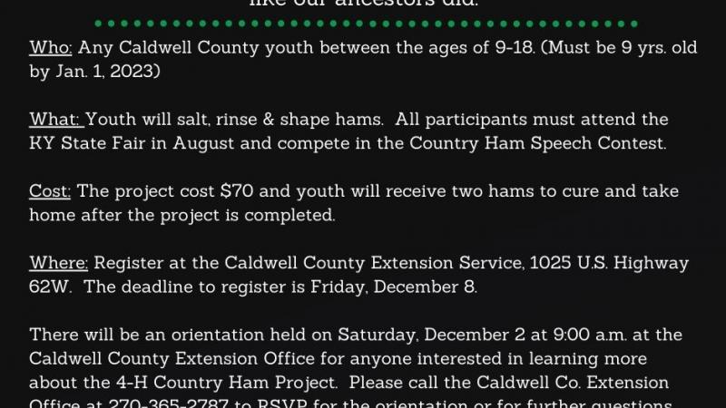 4-H Country Ham Registration