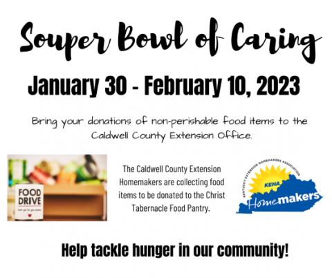 Souper Bowl of Caring begins Monday, January 30th